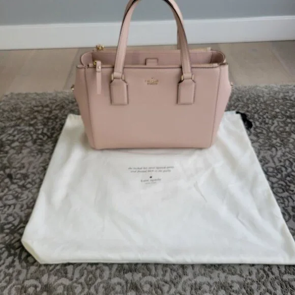 Kate Spade Pink/Blush Leather Handbag Tote Style - Picture 8 of 16